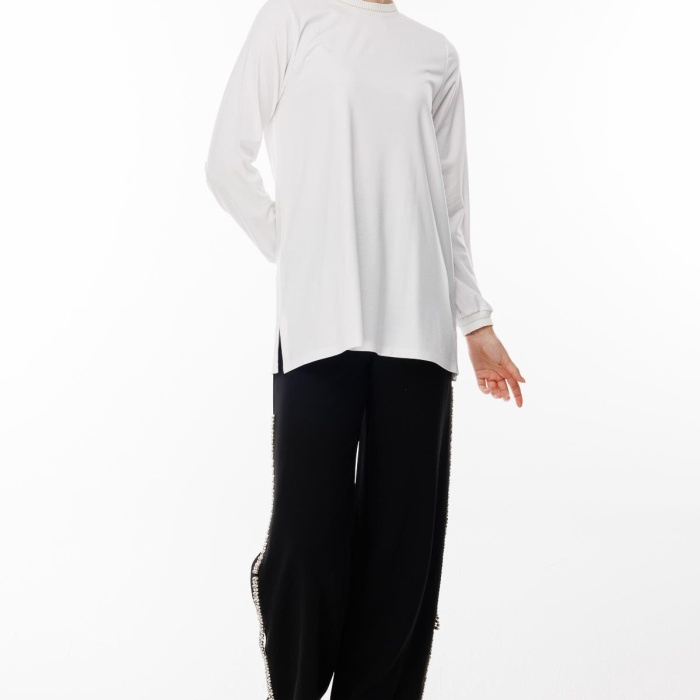 YENİ GHİSA KADIN UZUN KOL SİMLİ TUNİK GSBASİC4829