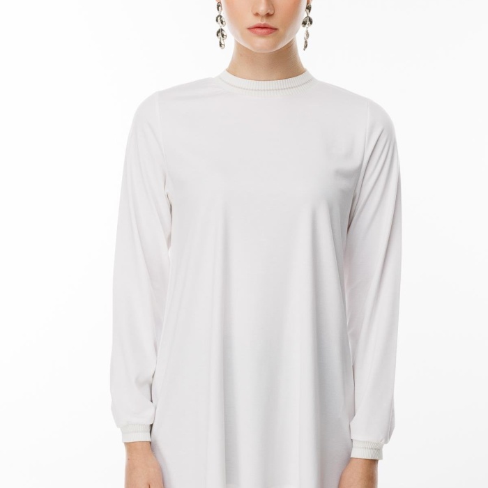 YENİ GHİSA KADIN UZUN KOL SİMLİ TUNİK GSBASİC4829