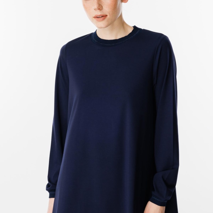 YENİ GHİSA KADIN UZUN KOL SİMLİ TUNİK GSBASİC4829