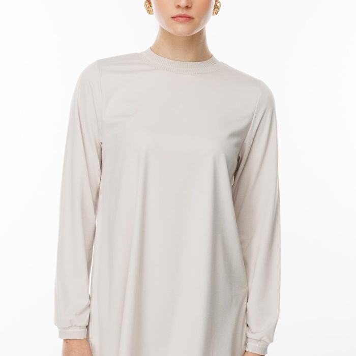 YENİ GHİSA KADIN UZUN KOL SİMLİ TUNİK GSBASİC4829