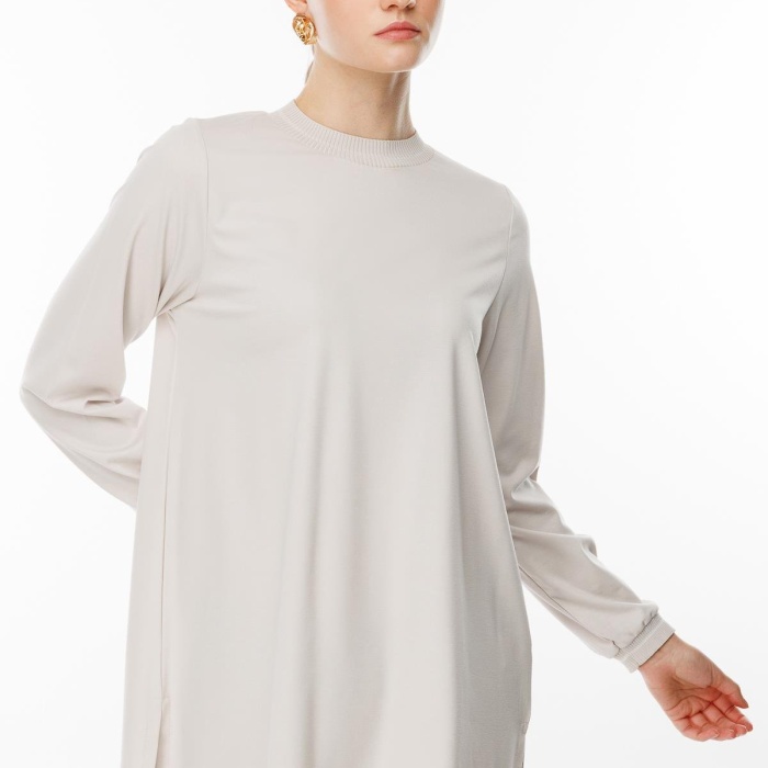 YENİ GHİSA KADIN UZUN KOL SİMLİ TUNİK GSBASİC4829