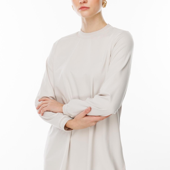 YENİ GHİSA KADIN UZUN KOL SİMLİ TUNİK GSBASİC4829