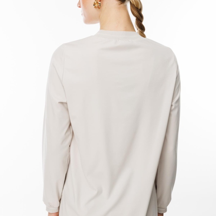 YENİ GHİSA KADIN UZUN KOL SİMLİ TUNİK GSBASİC4829