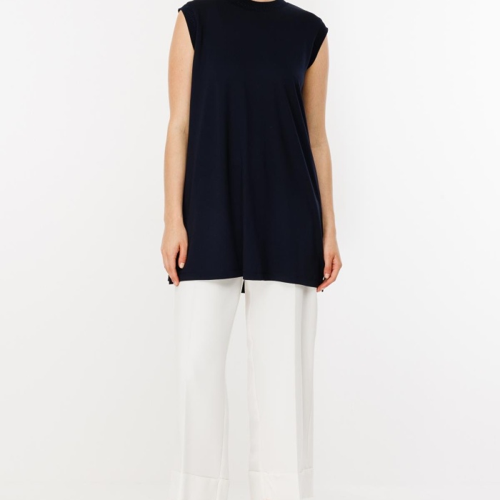 YENİ GHİSA KADIN KOLSUZ TUNİK GSBASİC4677