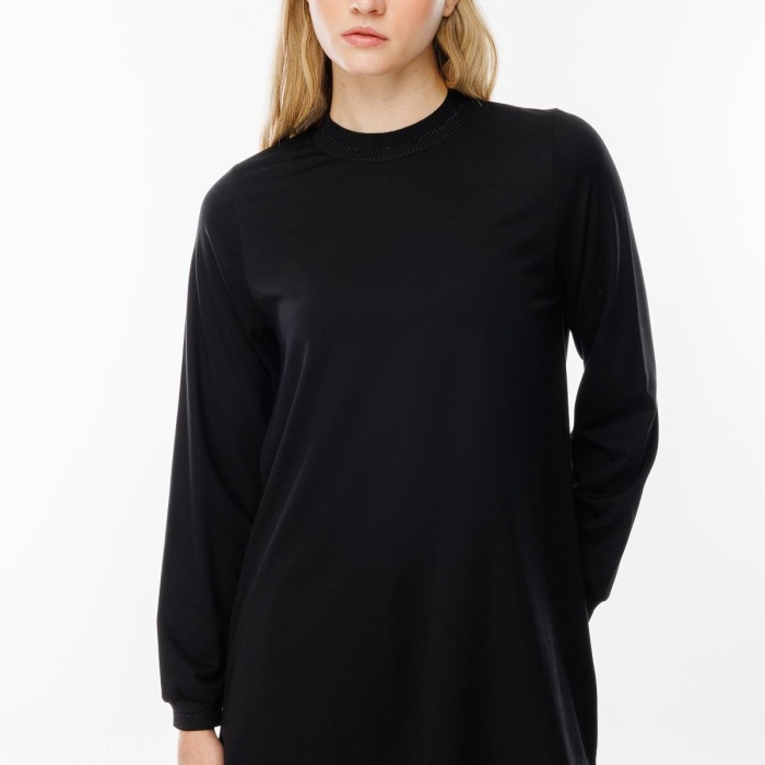 YENİ GHİSA KADIN UZUN KOL SİMLİ TUNİK GSBASİC4829