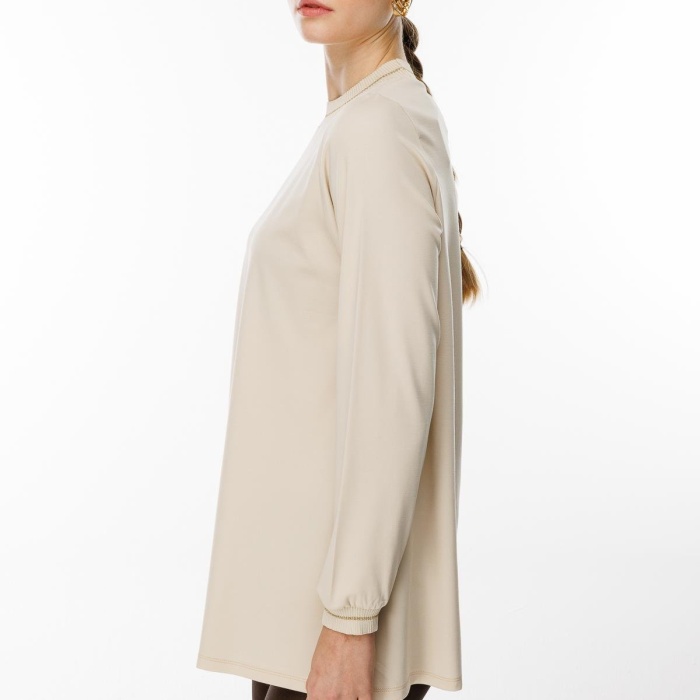 YENİ GHİSA KADIN UZUN KOL SİMLİ TUNİK GSBASİC4829