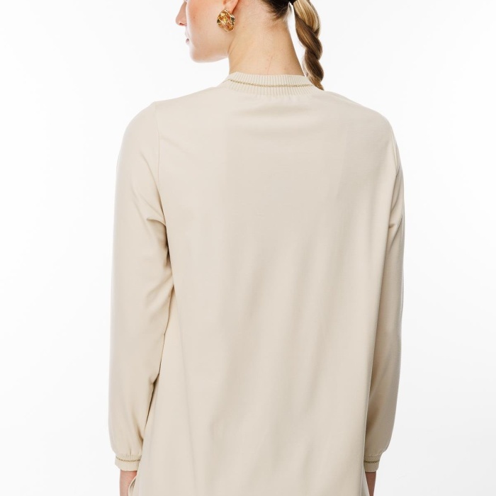 YENİ GHİSA KADIN UZUN KOL SİMLİ TUNİK GSBASİC4829