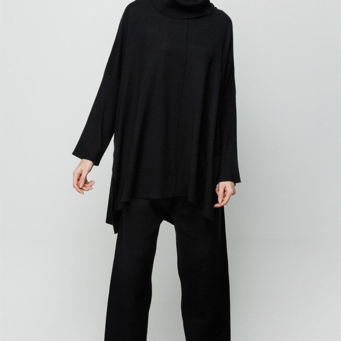 YENİ GHİSA KADIN DEGAJE YAKA TRİKO TAKIM 5KOBTKM4158