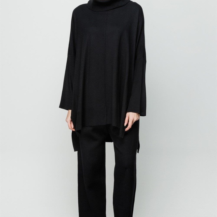 YENİ GHİSA KADIN DEGAJE YAKA TRİKO TAKIM 5KOBTKM4158