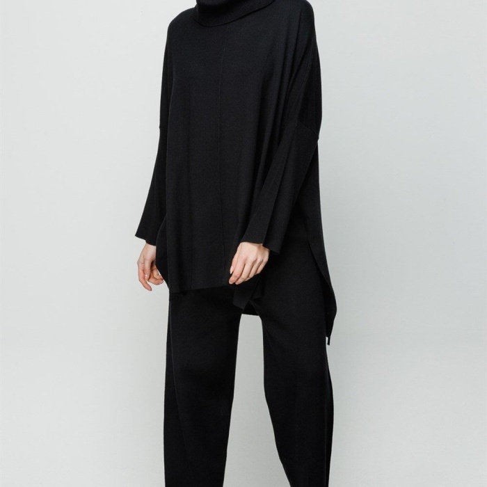 YENİ GHİSA KADIN DEGAJE YAKA TRİKO TAKIM 5KOBTKM4158