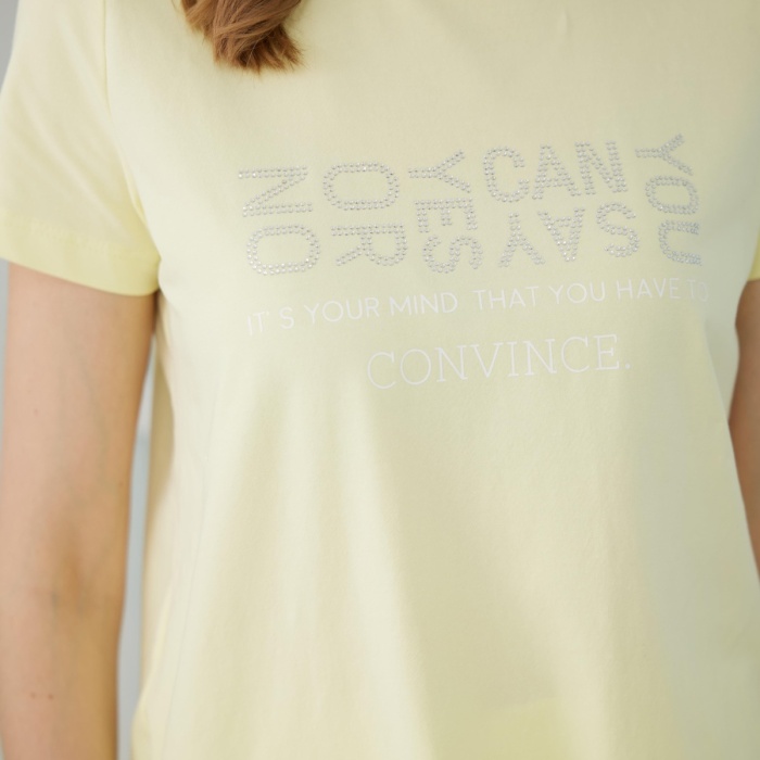 YENİ MOODBASİC KADIN TAŞ BASKILI T-SHİRT MB27.180