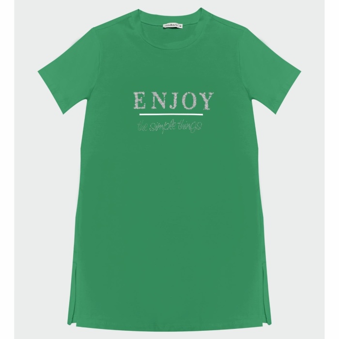 YENİ MOODBASİC KADIN YAZILI TAŞLI BASKILI T-SHİRT MB27.164