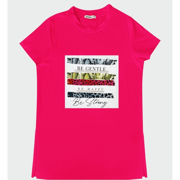 YENİ MOODBASİC KADIN YAZILI RENKLİ BASKILI T-SHIRT MB27.165