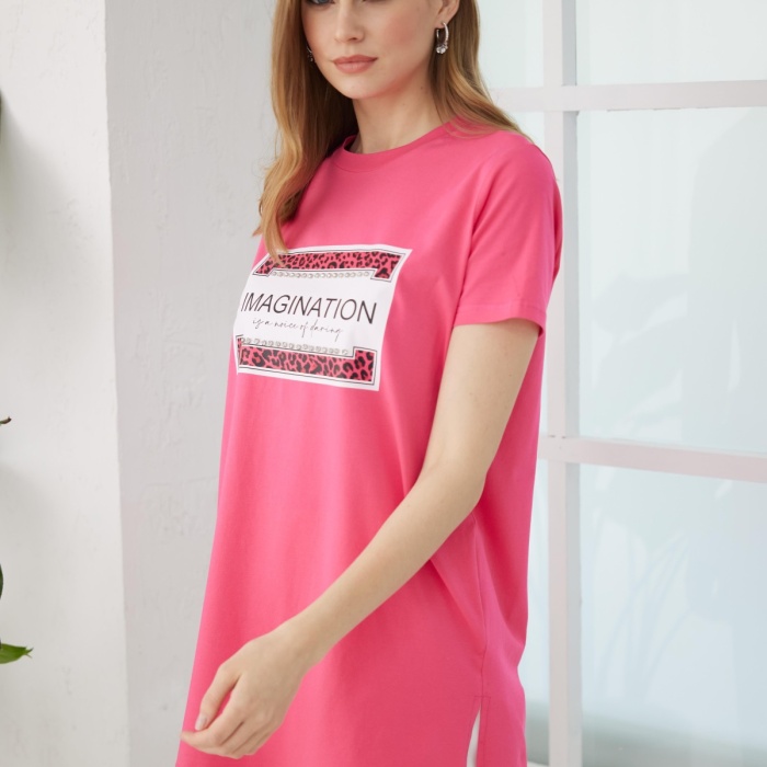 YENİ MOODBASİC KADIN TAŞLI BASKILI T-SHİRT MB27.182