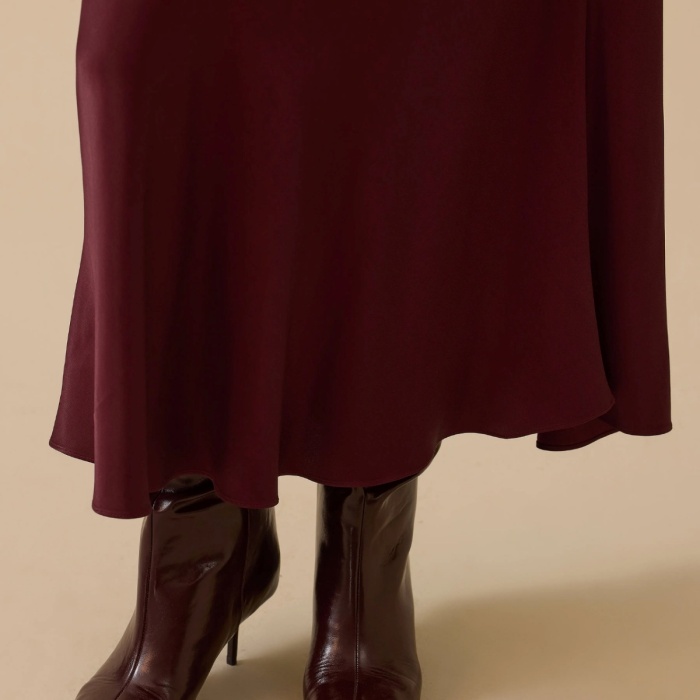 YENİ SEÇİL KADIN düz kesim saten etek 10002521610005