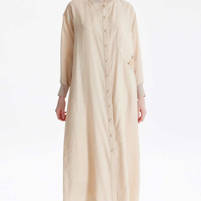 YENİ TIĞ TRİKO KADIN BOMBER YAKA CEBİ İŞLEMELİ HIRKA ELB.1746.01