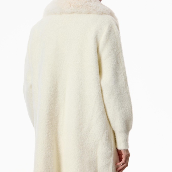 YENİ TIĞ TRİKO Yakası Ve Cepleri Kürklü Triko Kaban KBN.21794.1