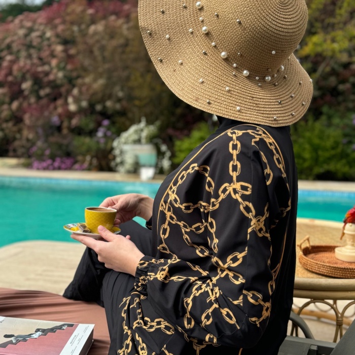 YENİ MOODBASİC KADIN GOLD ZİNCİRLİ TESETTÜR MAYO SW36.267