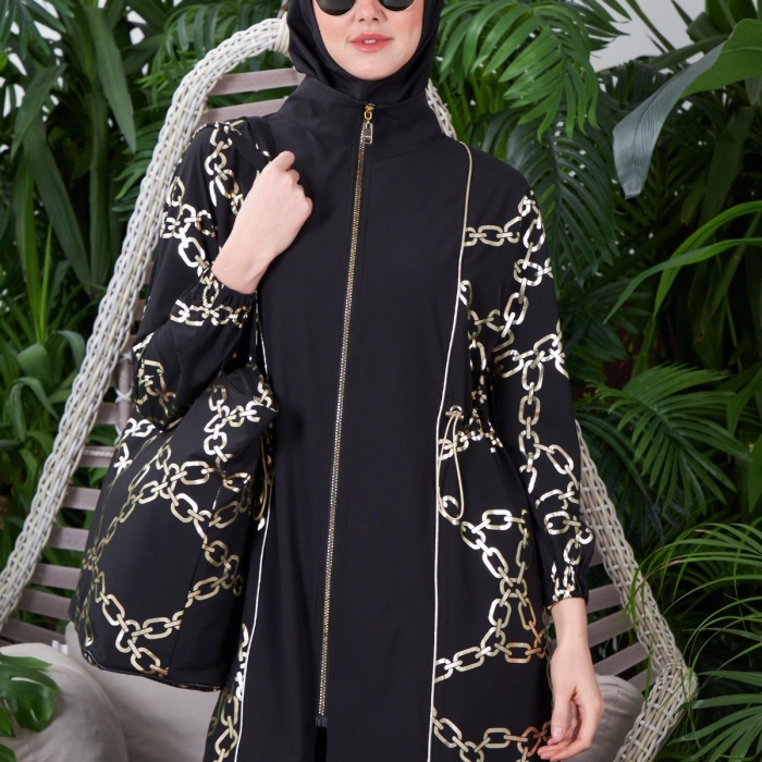 YENİ MOODBASİC KADIN GOLD ZİNCİRLİ TESETTÜR MAYO SW36.267