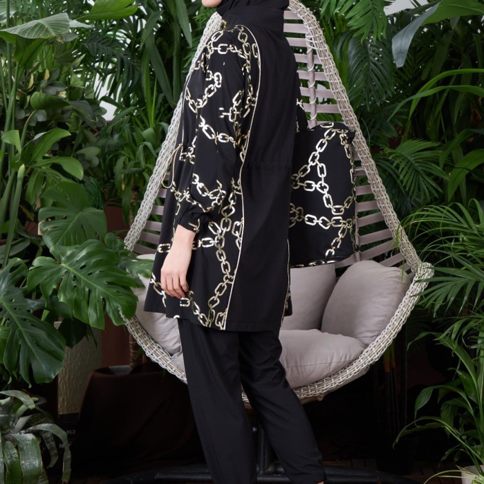 YENİ MOODBASİC KADIN GOLD ZİNCİRLİ TESETTÜR MAYO SW36.267