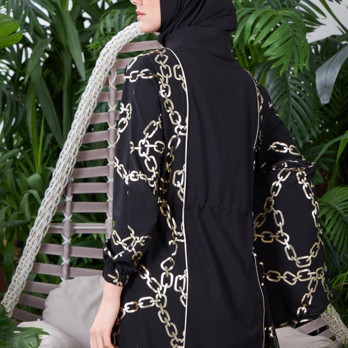 YENİ MOODBASİC KADIN GOLD ZİNCİRLİ TESETTÜR MAYO SW36.267