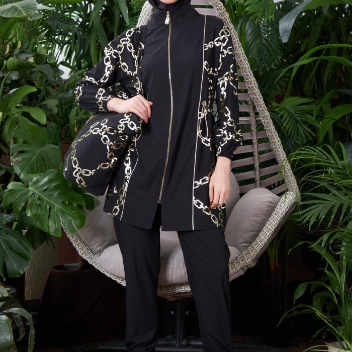 YENİ MOODBASİC KADIN GOLD ZİNCİRLİ TESETTÜR MAYO SW36.267