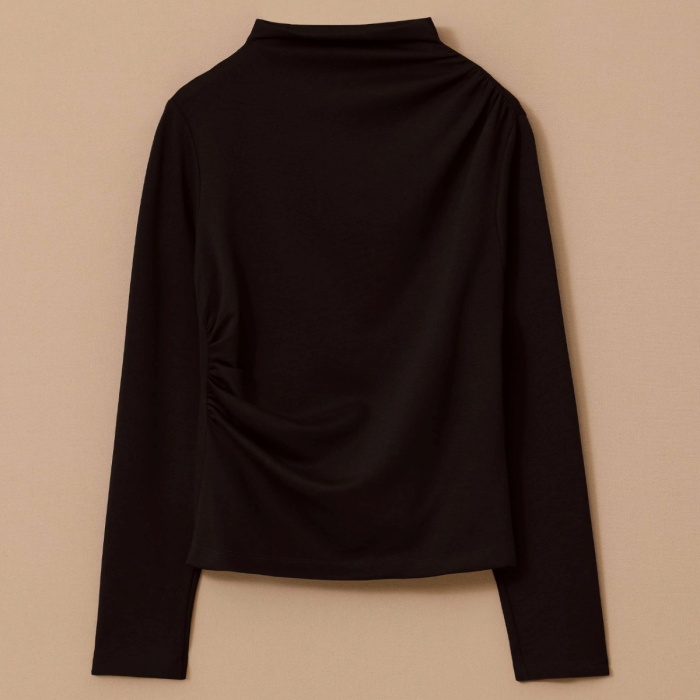 YENİ SEÇİL KADIN drapeli dar kesim bluz 10002521810003