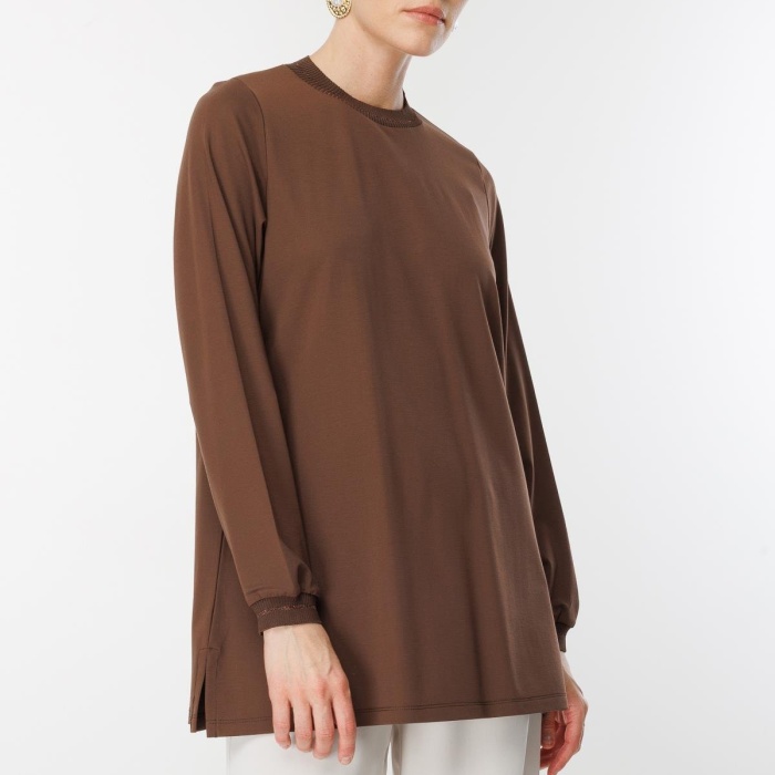 YENİ GHİSA KADIN UZUN KOL SİMLİ TUNİK GSBASİC4829