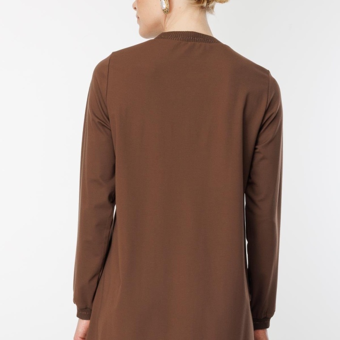 YENİ GHİSA KADIN UZUN KOL SİMLİ TUNİK GSBASİC4829