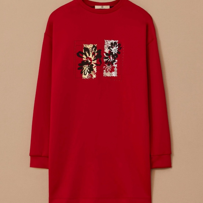 YENİ SEÇİL KADIN çiçek baskılı sweatshirt 10002522311008