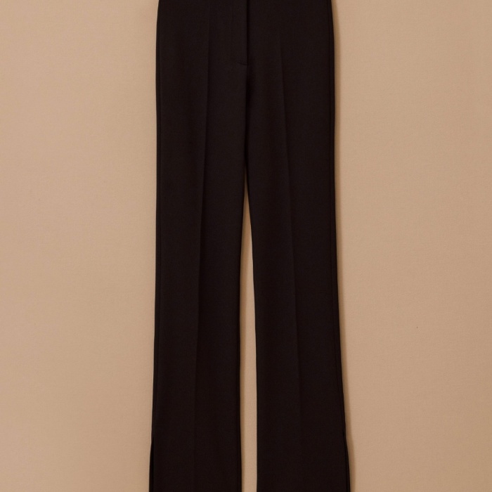 YENİ SEÇİL KADIN yüksek bel paça yırtmaçlı tam boy pantolon 10002521010039