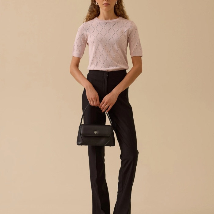 YENİ SEÇİL KADIN yüksek bel paça yırtmaçlı tam boy pantolon 10002521010039