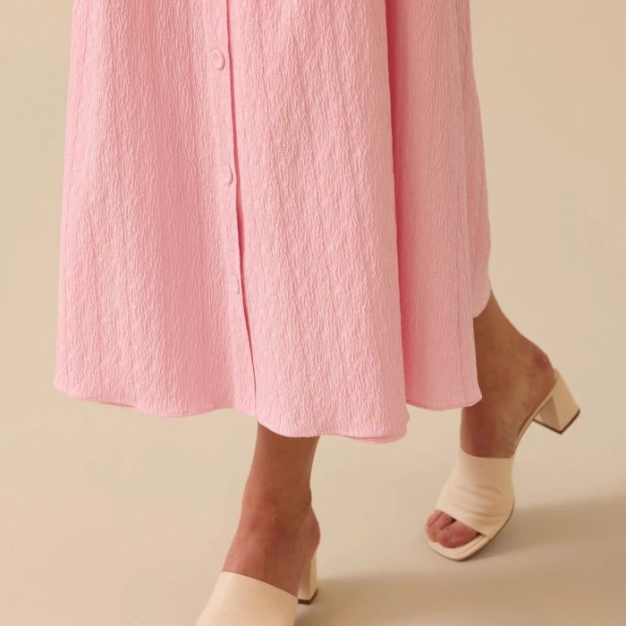 YENİ SEÇİL KADIN düğmeli cep detaylı dokulu etek 10002511611012