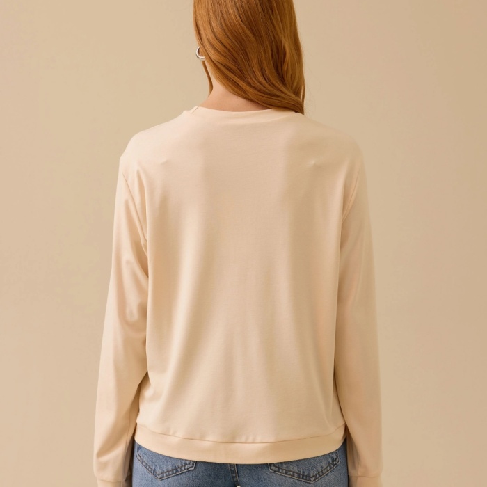 YENİ SEÇİL KADIN BASKILI SWEATSHİRT 10002512311008