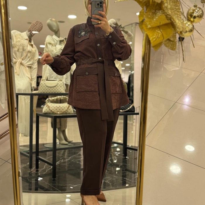 YENİ MY312 KADIN CEBİ TAŞLI TAKIM 26W1573