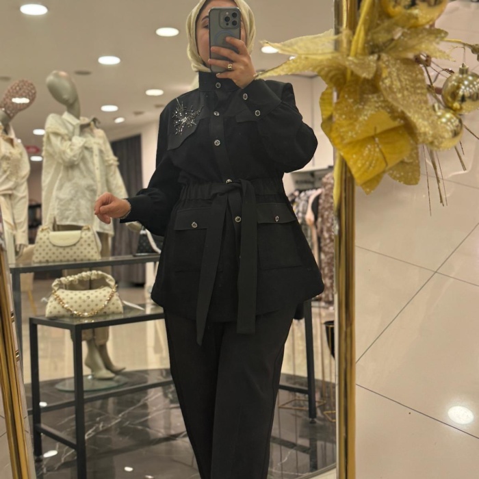 YENİ MY312 KADIN CEBİ TAŞLI TAKIM 26W1573