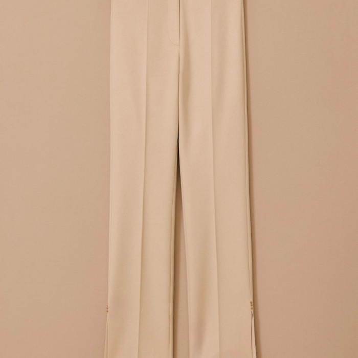 YENİ SEÇİL KADIN paça yırtmaçlı tam boy pantolon 10002521010034