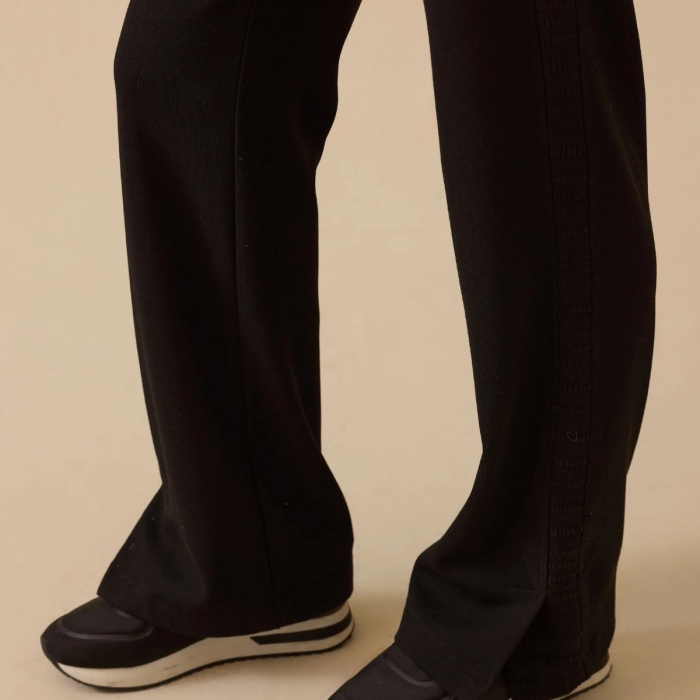 YENİ SEÇİL KADIN yan dokulu yırtmaçlı pantolon 10002521010038