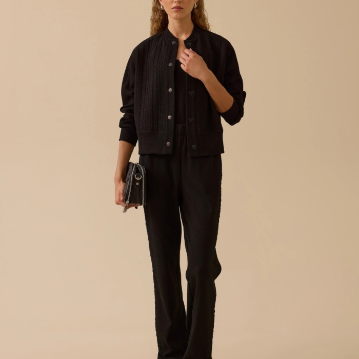 YENİ SEÇİL KADIN yan dokulu yırtmaçlı pantolon 10002521010038