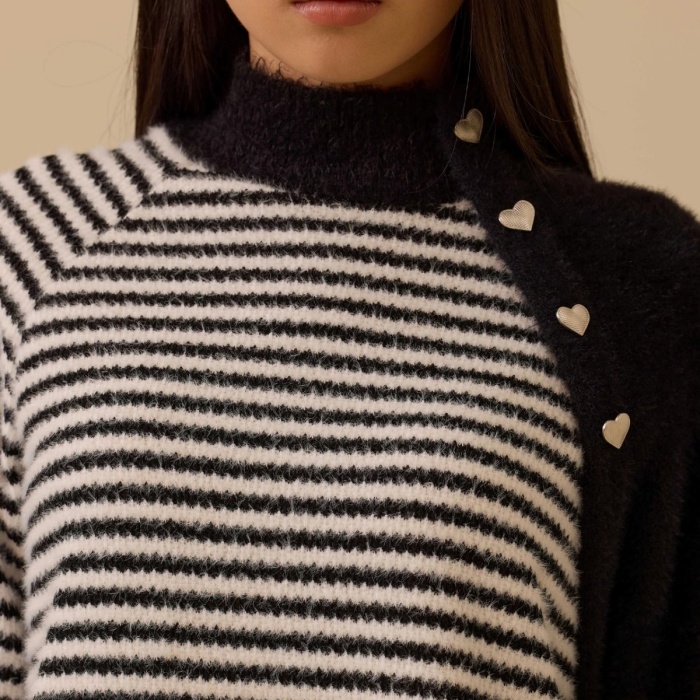 YENİ SEÇİL KADIN çizgili triko tunik 10002521711015