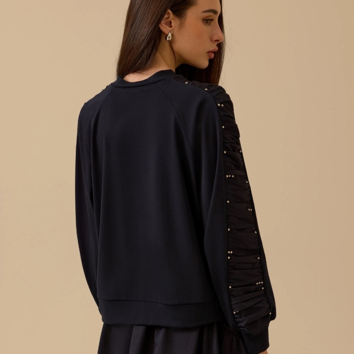 YENİ SEÇİL KADIN kol detaylı sweatshirt 10002522311021