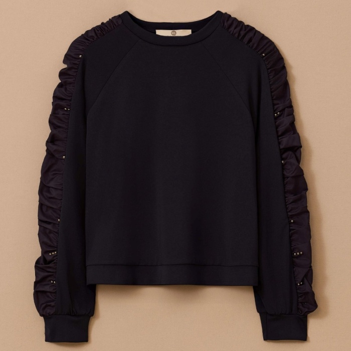 YENİ SEÇİL KADIN kol detaylı sweatshirt 10002522311021