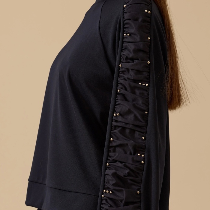 YENİ SEÇİL KADIN kol detaylı sweatshirt 10002522311021