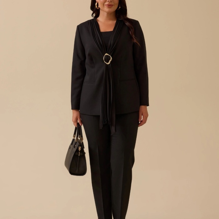 YENİ SEÇİL KADIN büyük beden bilek boy klasik pantolon 10002521014014