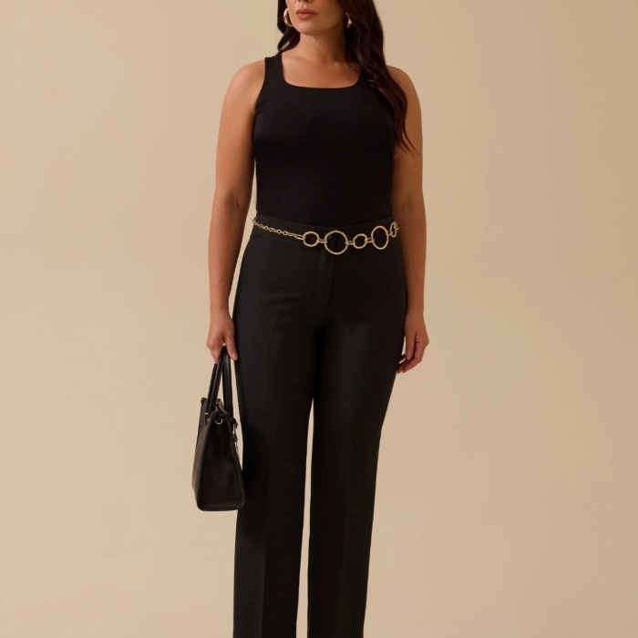 YENİ SEÇİL KADIN büyük beden bilek boy klasik pantolon 10002521014014