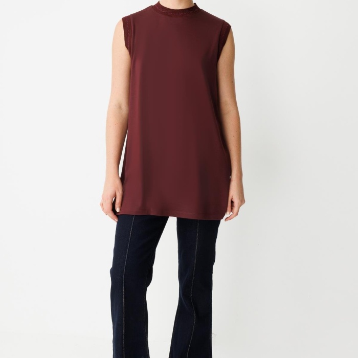 YENİ GHİSA KADIN KOLSUZ TUNİK GSBASİC4677