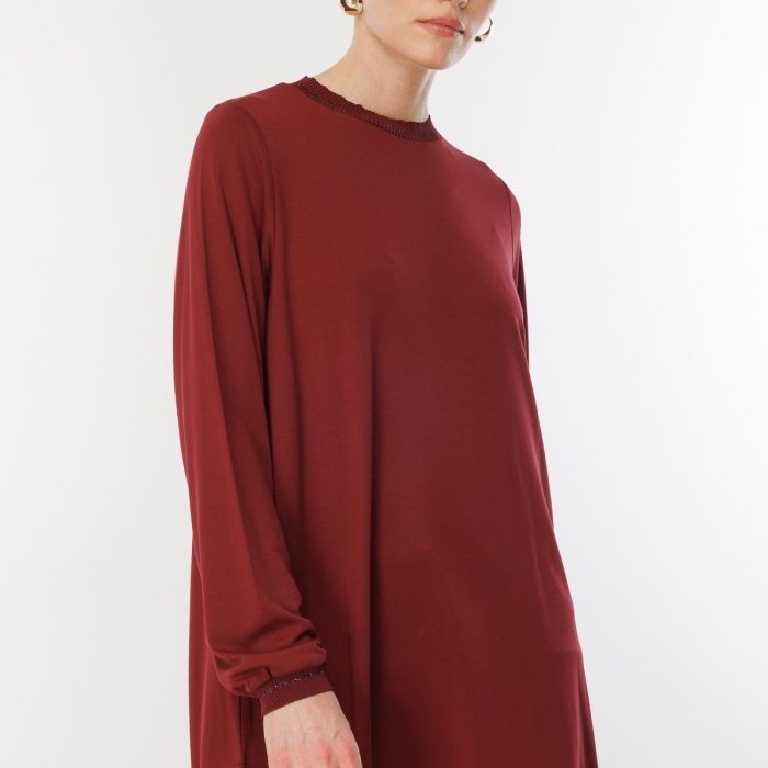 YENİ GHİSA KADIN UZUN KOL SİMLİ TUNİK GSBASİC4829