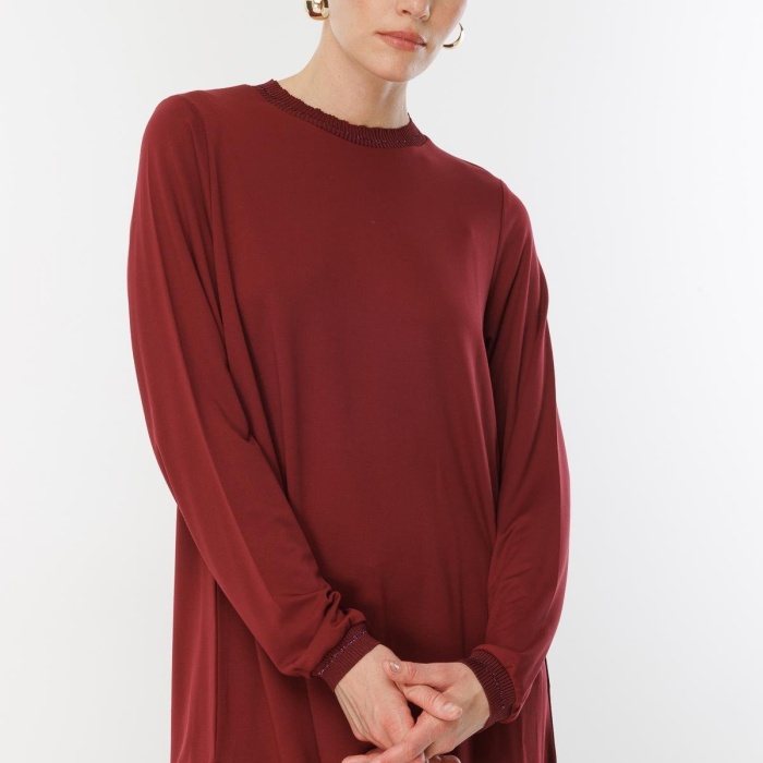 YENİ GHİSA KADIN UZUN KOL SİMLİ TUNİK GSBASİC4829