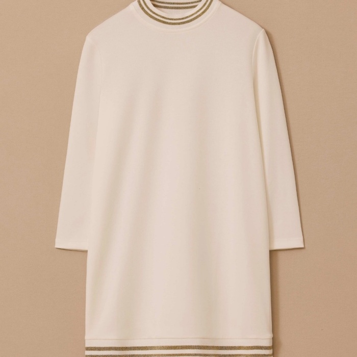 YENİ SEÇİL KADIN şerit detaylı basic tunik 10002521211027