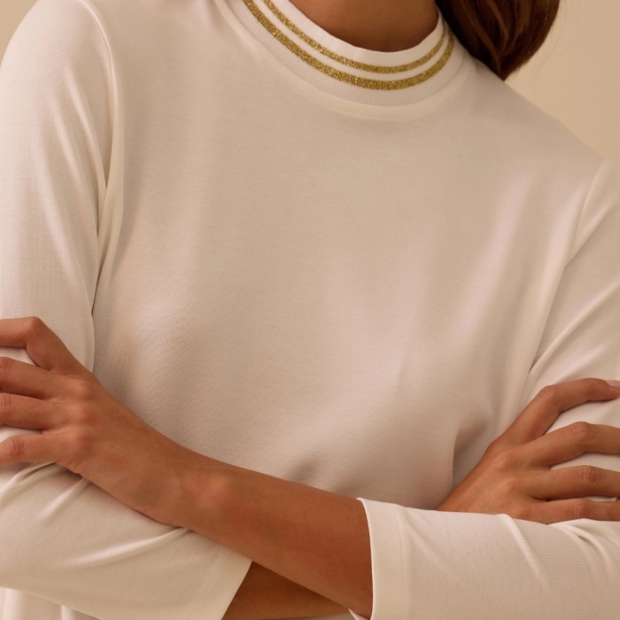 YENİ SEÇİL KADIN şerit detaylı basic tunik 10002521211027